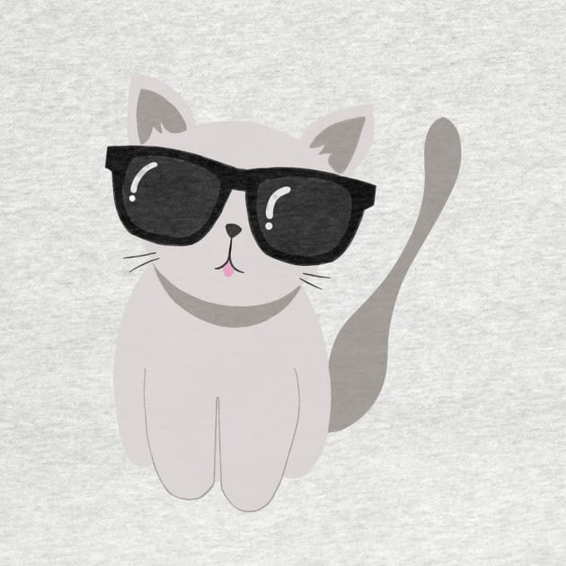 Cat wearing sunglasses by Ivanapcm